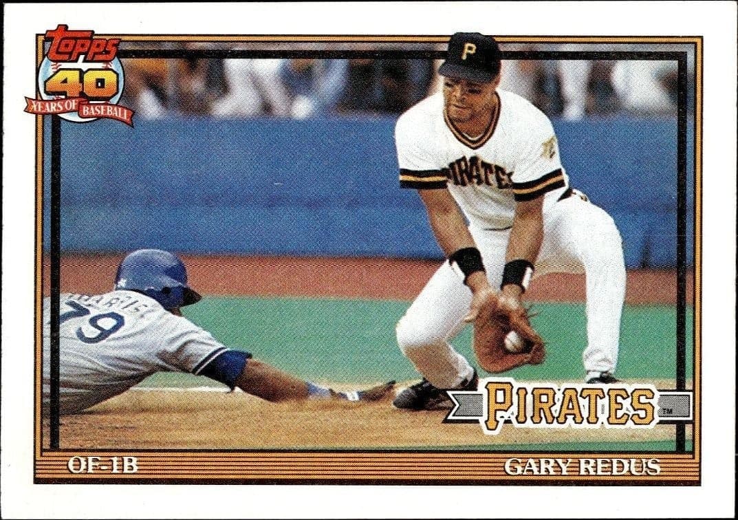 1991 Topps Gary Redus #771 trading card