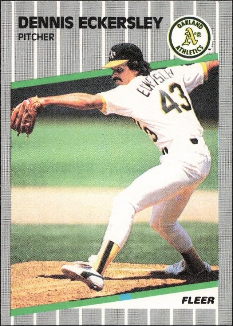 1989 Fleer Dennis Eckersley #7 trading card