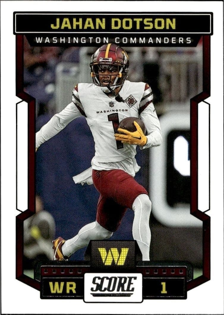 2023 Panini Score Jahan Dotson #256 football trading card front