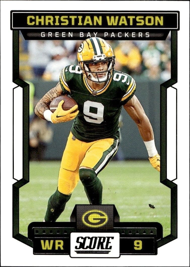 2023 Panini Score Christian Watson #93 football trading card front