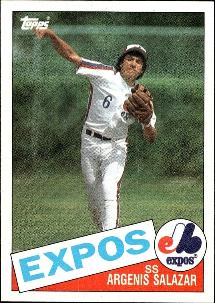 1985 Topps Argenis Salazar #154 baseball trading card front