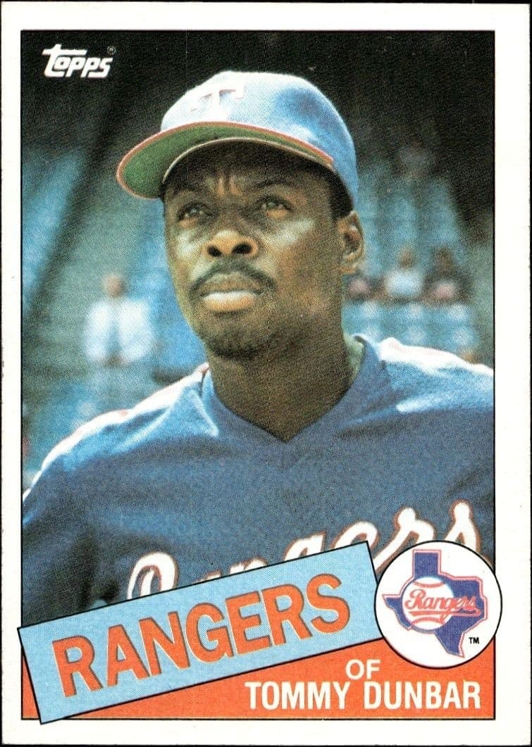 1985 Topps Tommy Dunbar #102 baseball trading card front