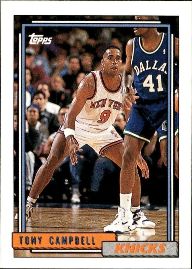 1992-93 Topps Tony Campbell #391 trading card