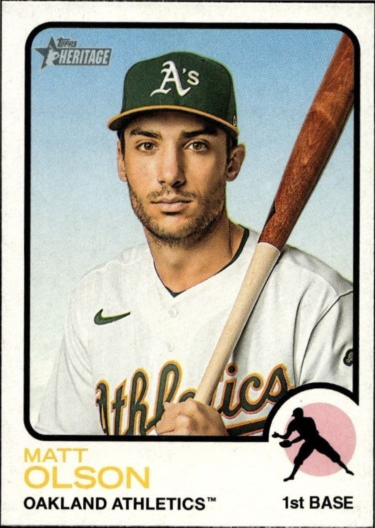 2022 Topps Heritage Matt Olson #48 trading card