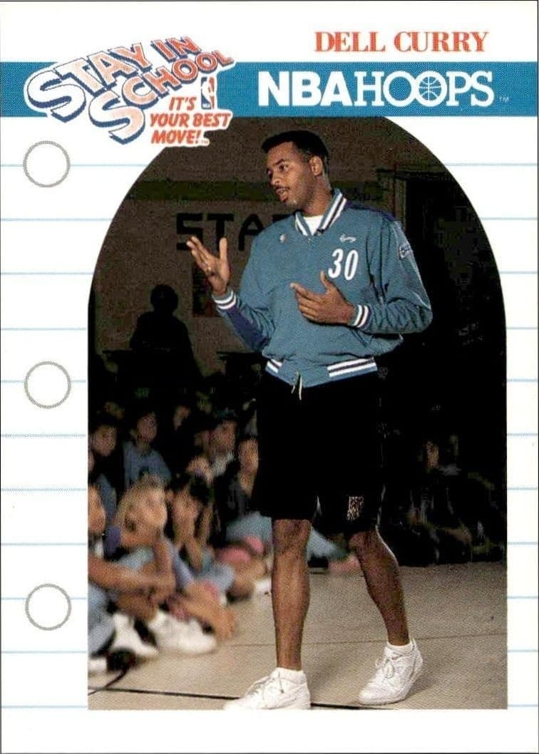 1990-91 Skybox NBA Hoops Dell Curry #387 trading card