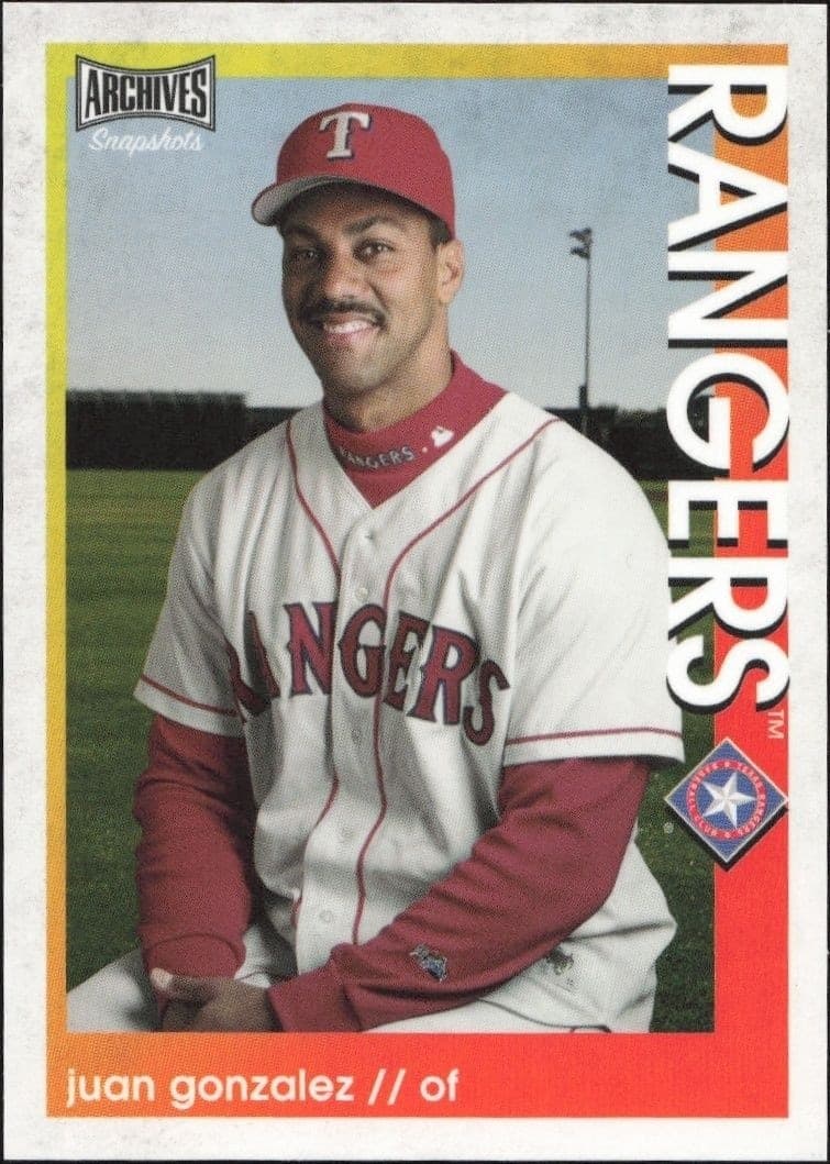 2022 Topps Archives Snapshots Juan Gonzalez #30 trading card