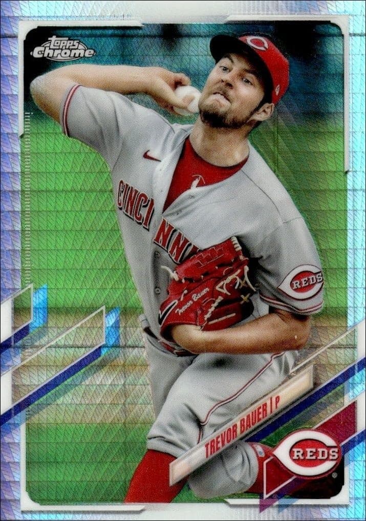 2021 Topps Chrome Trevor Bauer #77 trading card
