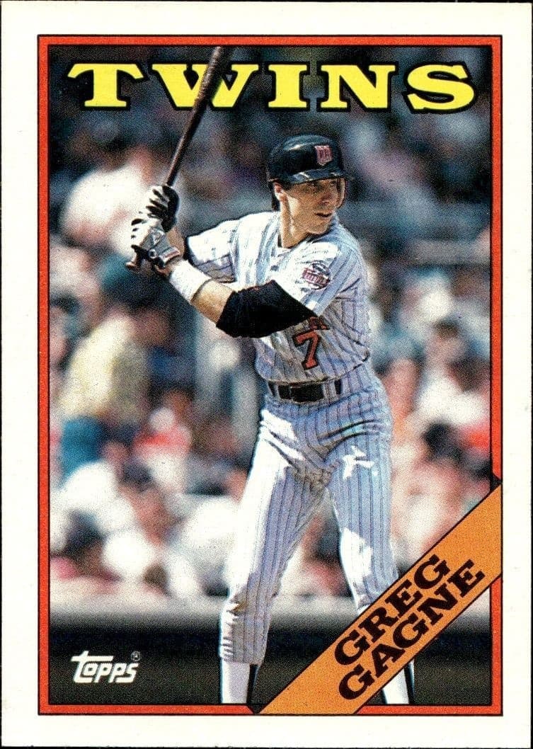 1988 Topps Greg Gagne #343 trading card