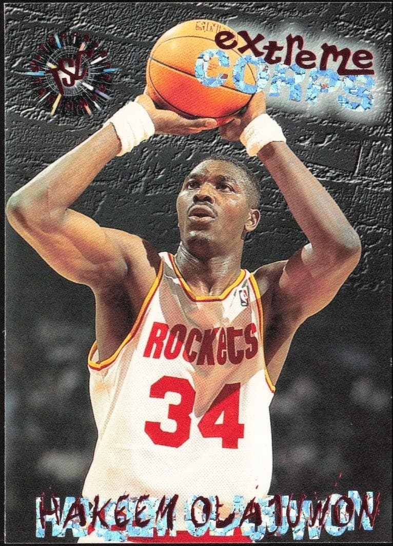 1995-96 Topps Stadium Club Hakeem Olajuwon #110 trading card