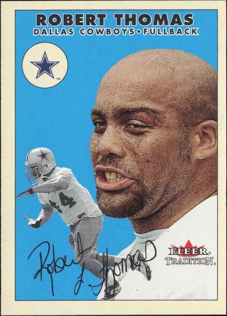 2000 Fleer Tradition Glossy Robert Thomas #69 football trading card front