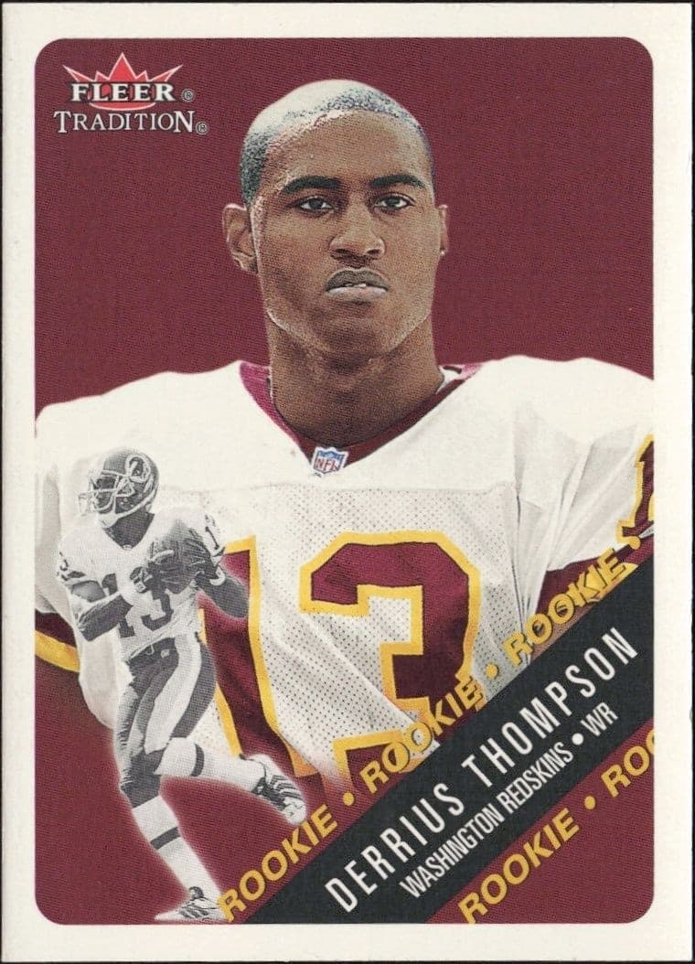 2000 Fleer Tradition Glossy Derrius Thompson #429 football trading card front