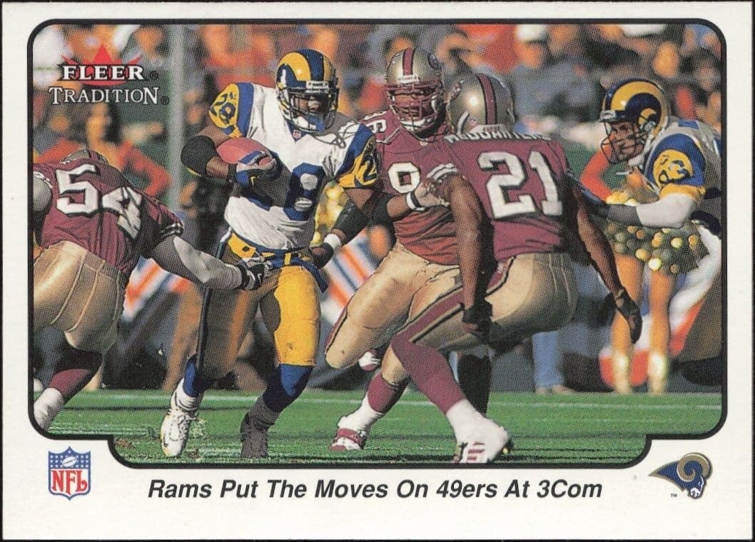 2000 Fleer Tradition Glossy St. Louis Rams #390 football trading card front