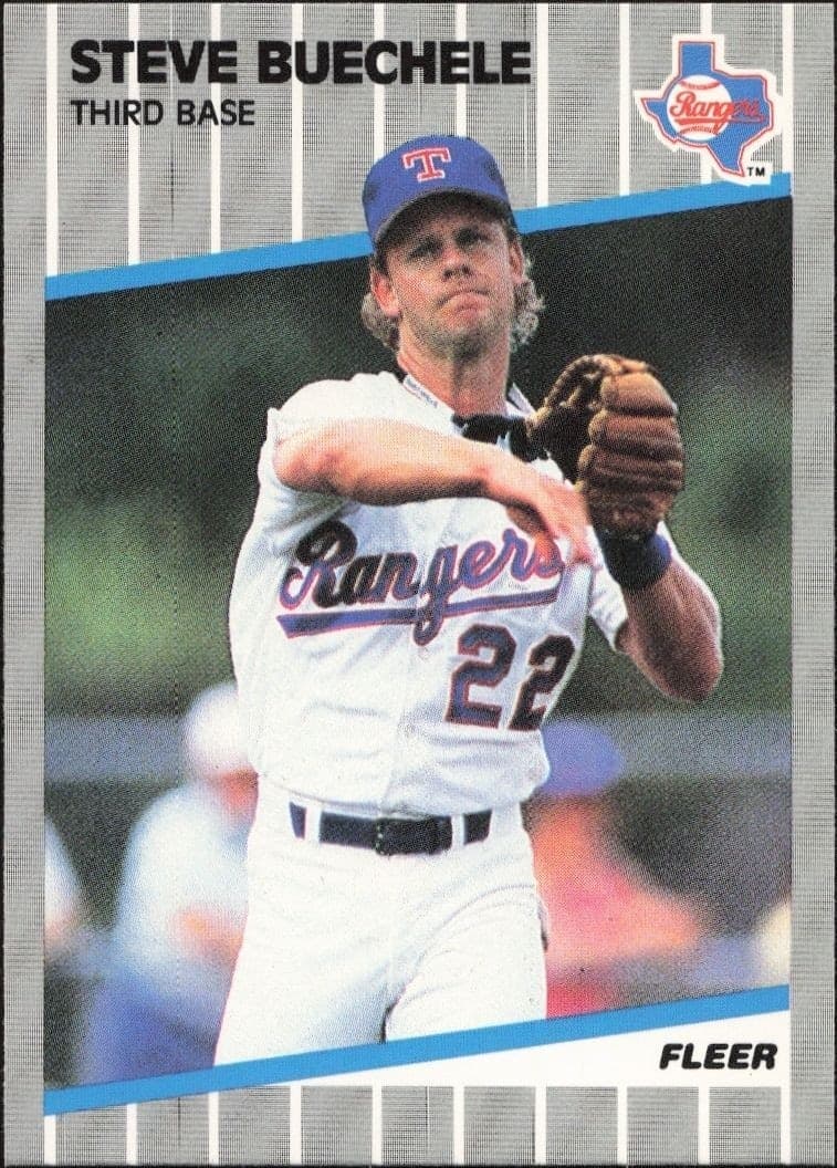 1989 Fleer Steve Buechele #515 baseball trading card front