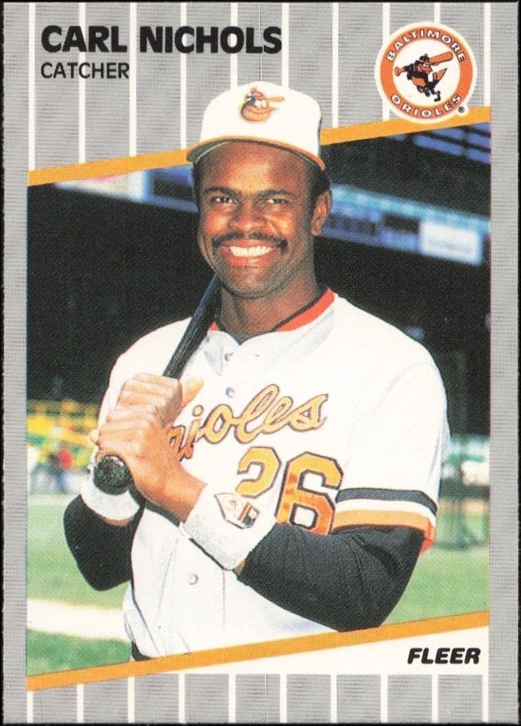 1989 Fleer Carl Nichols #612 baseball trading card front