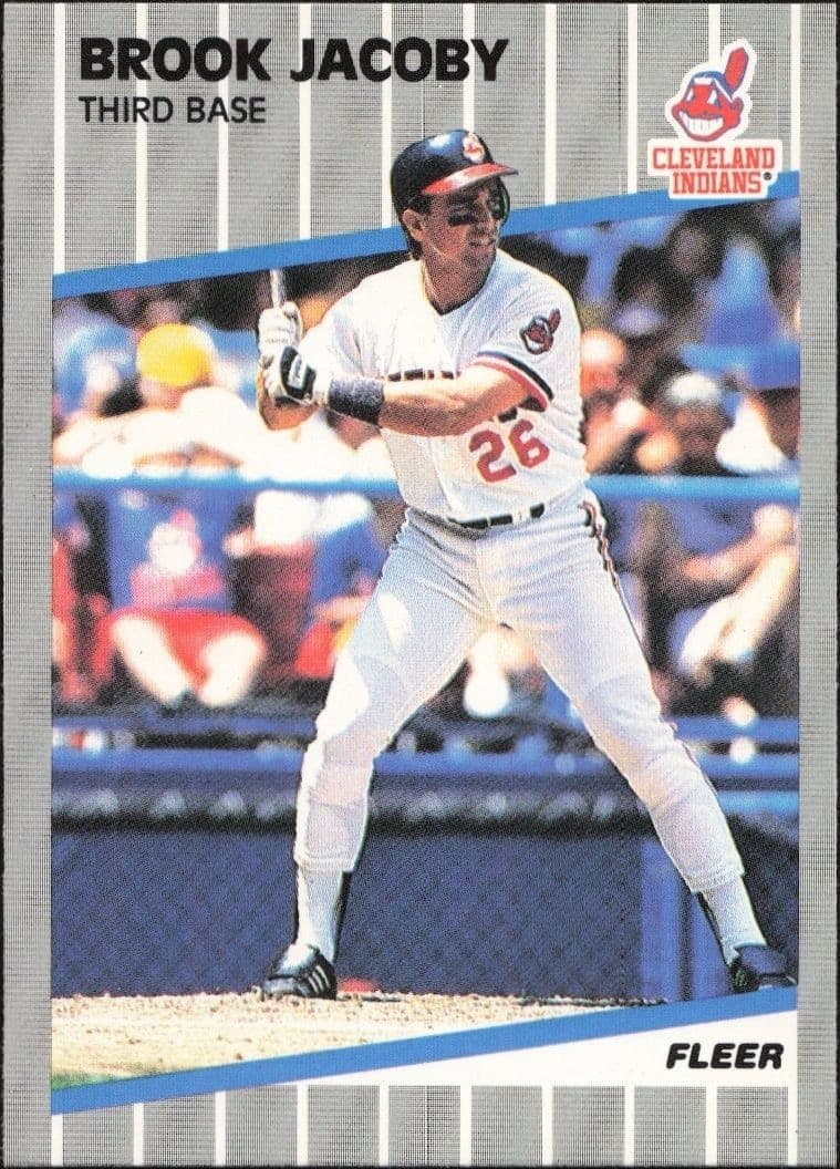 1989 Fleer Brook Jacoby #408 trading card