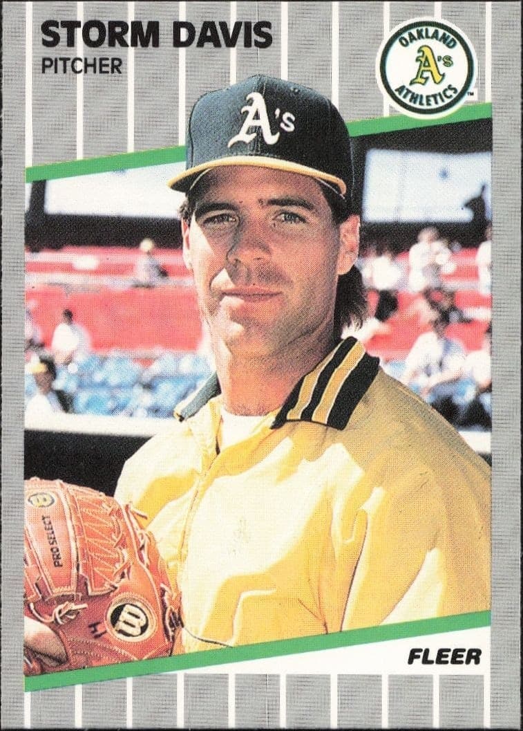 1989 Fleer Storm Davis #6 trading card