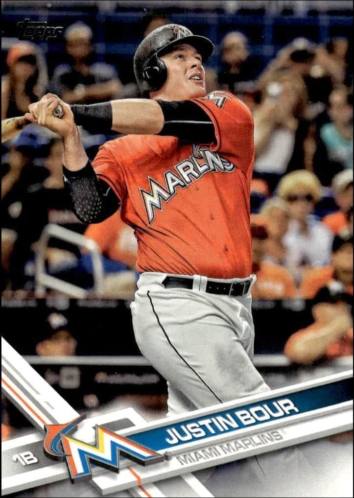 2017 Topps Series 2 Justin Bour #594 trading card