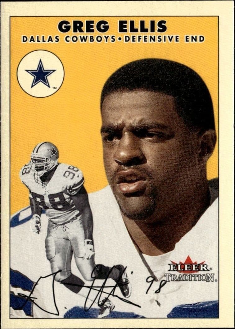 2000 Fleer Tradition Glossy Greg Ellis #184 football trading card front