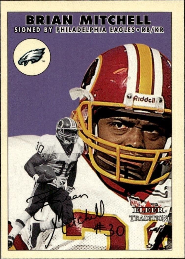 2000 Fleer Tradition Glossy Brian Mitchell #178 football trading card front