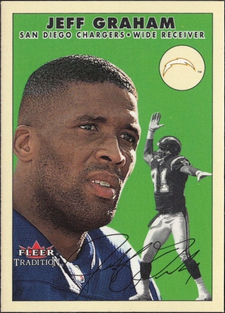 2000 Fleer Tradition Glossy Jeff Graham #198 football trading card front
