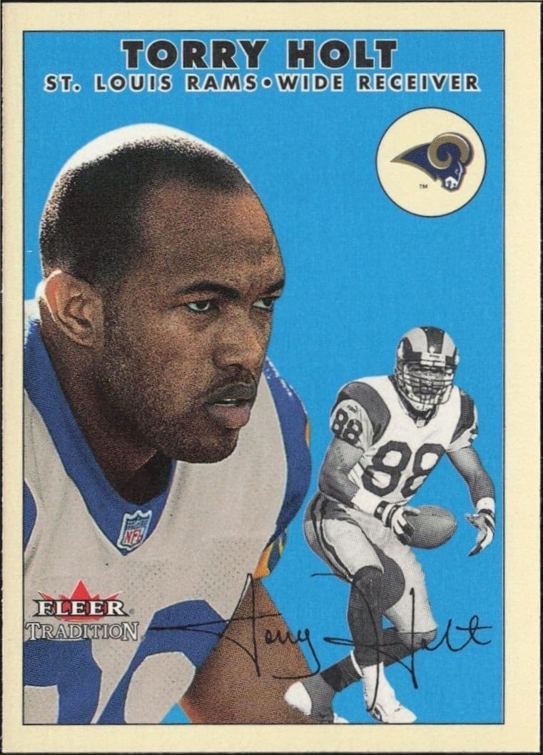 2000 Fleer Tradition Glossy Torry Holt #201 football trading card front