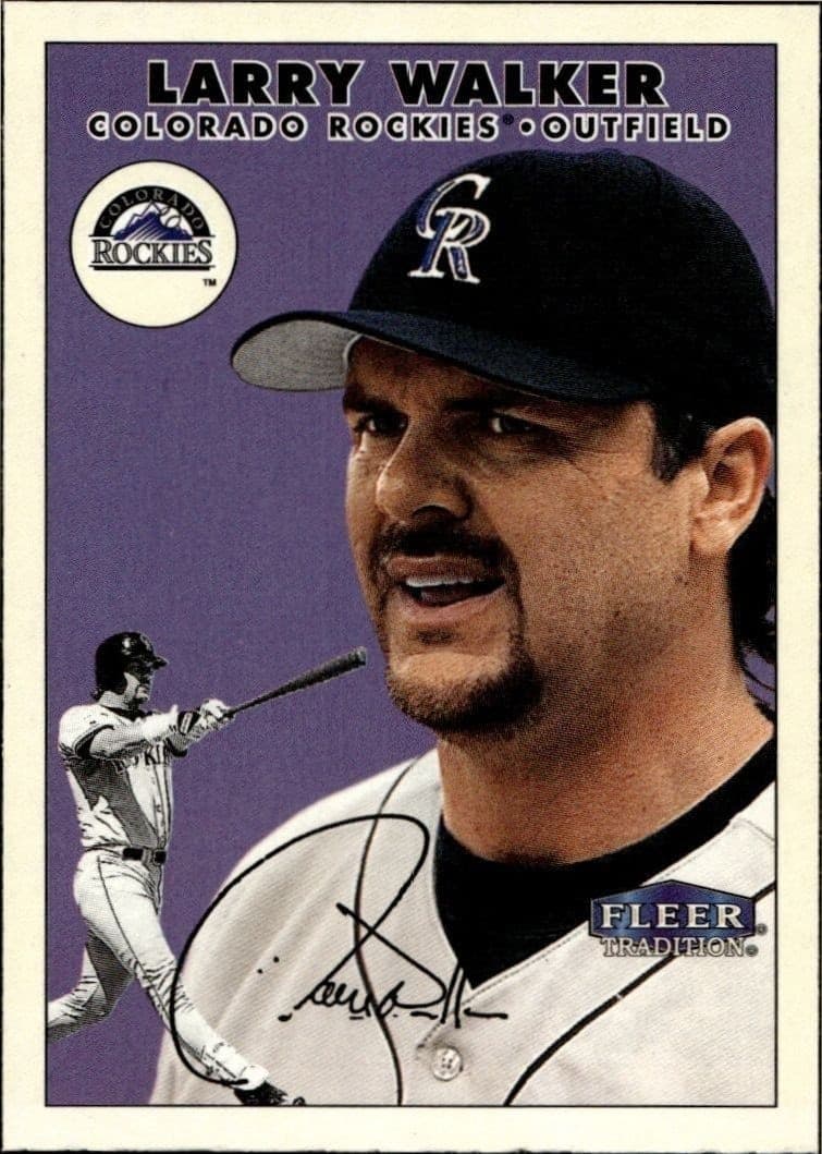 2000 Fleer Tradition Glossy Larry Walker #100 trading card