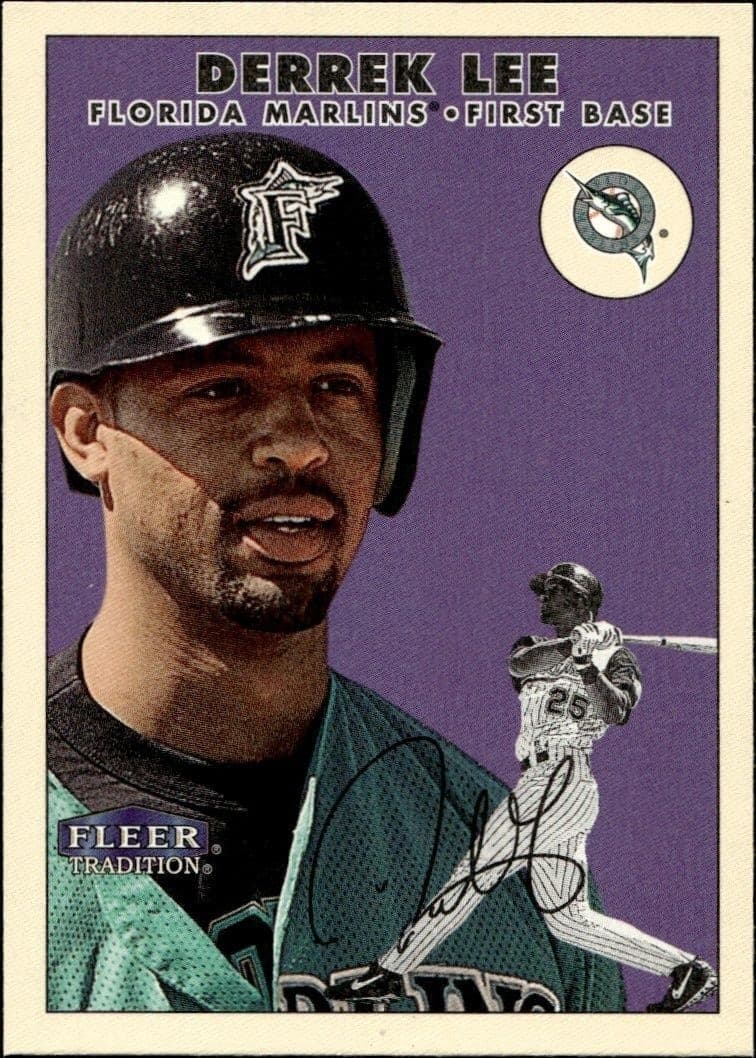 2000 Fleer Tradition Glossy Derrek Lee #61 baseball trading card front