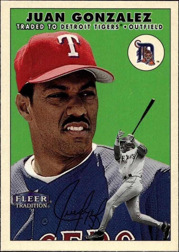 2000 Fleer Tradition Glossy Juan Gonzalez #26 trading card