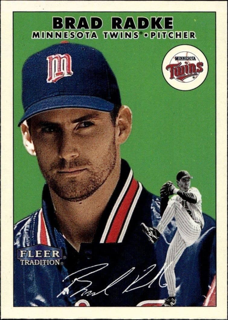 2000 Fleer Tradition Glossy Brad Radke #135 baseball trading card front