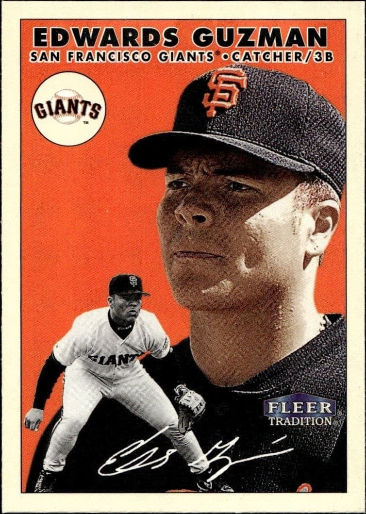2000 Fleer Tradition Glossy Edwards Guzman #124 baseball trading card front