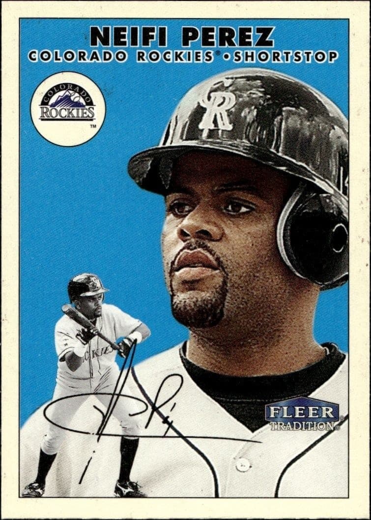 2000 Fleer Tradition Glossy Neifi Perez #130 baseball trading card front