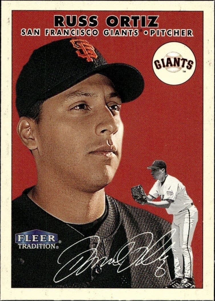2000 Fleer Tradition Glossy Russ Ortiz #384 baseball trading card front