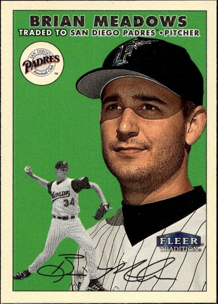 2000 Fleer Tradition Glossy Brian Meadows #18 baseball trading card front