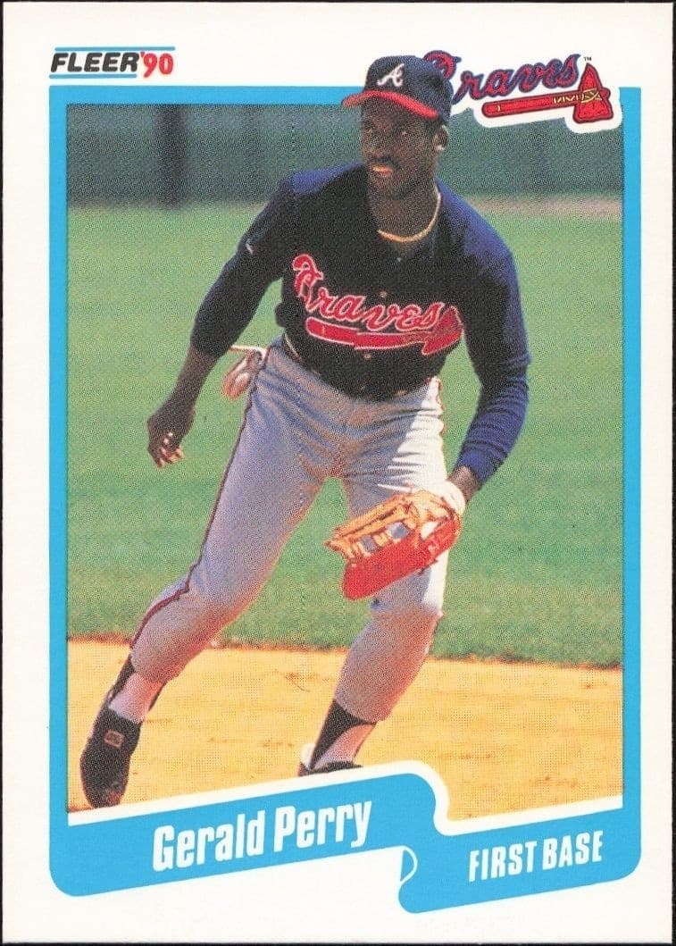 1990 Fleer Gerald Perry #592 trading card