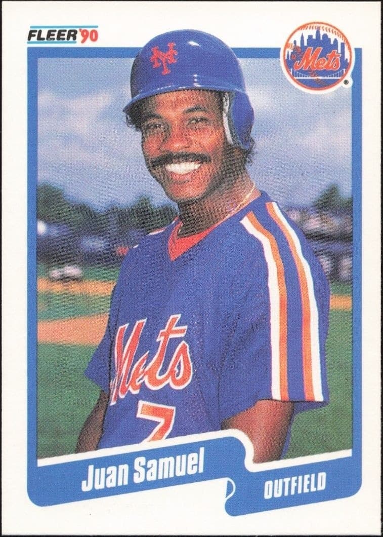 1990 Fleer Juan Samuel #215 trading card