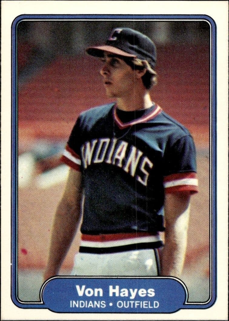 1982 Fleer Von Hayes #371 trading card