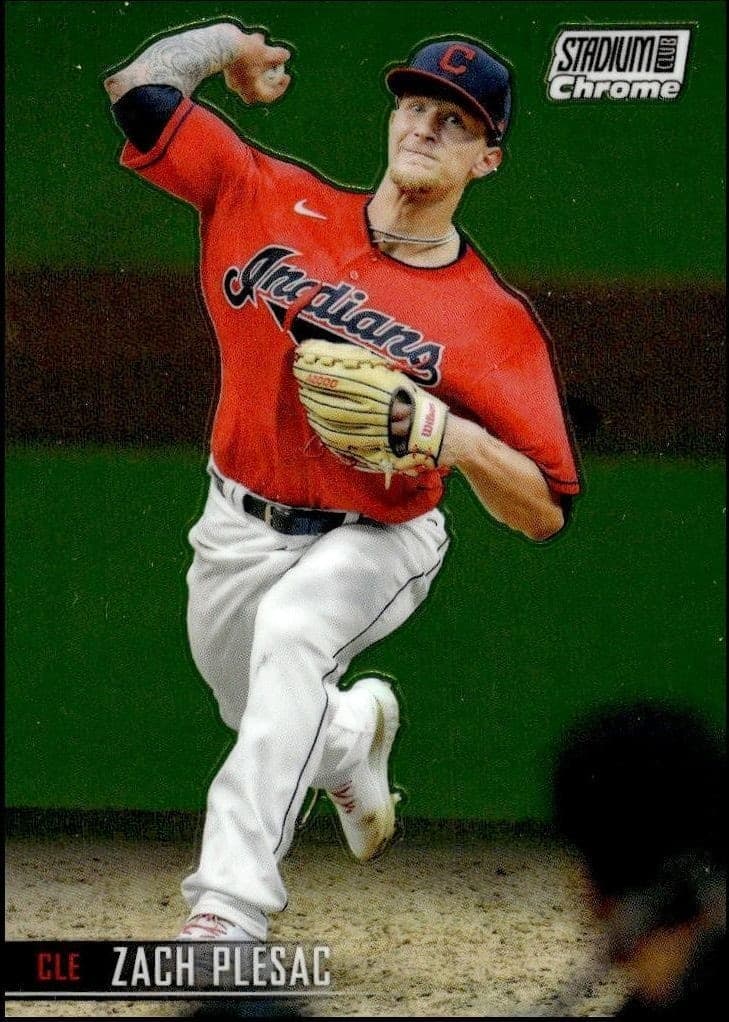 2021 Topps Stadium Club Chrome Zach Plesac #29 trading card