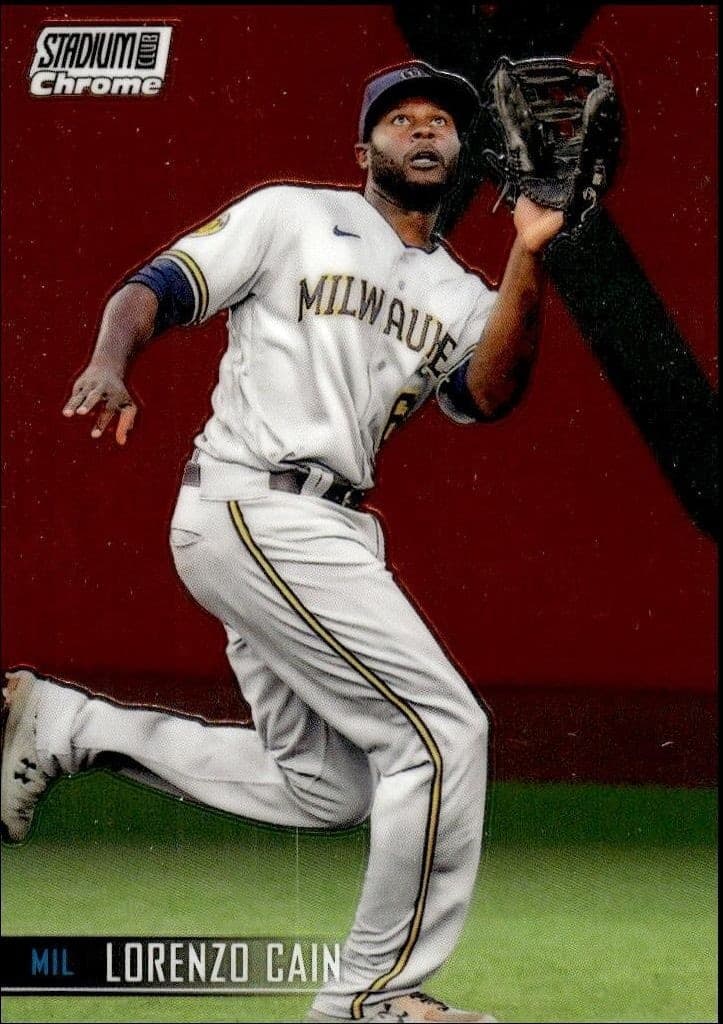 2021 Topps Stadium Club Chrome Lorenzo Cain #261 trading card