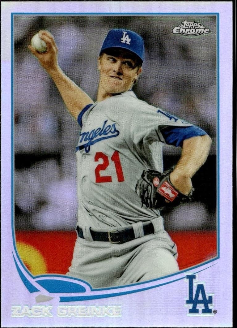 2013 Topps Chrome Zack Greinke #161 trading card