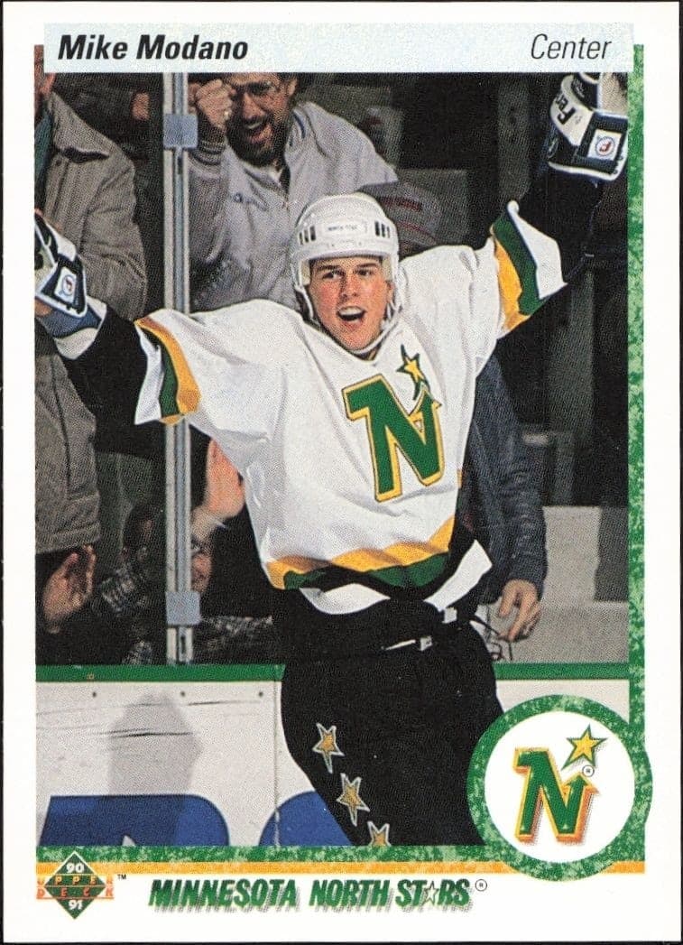1990-91 Upper Deck Mike Modano #46 hockey trading card front