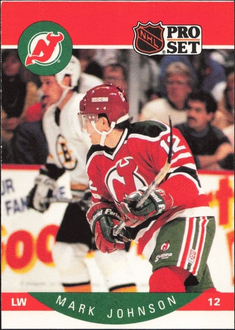 1990-91 Pro-Set NHL Series 1 Mark Johnson #168 trading card