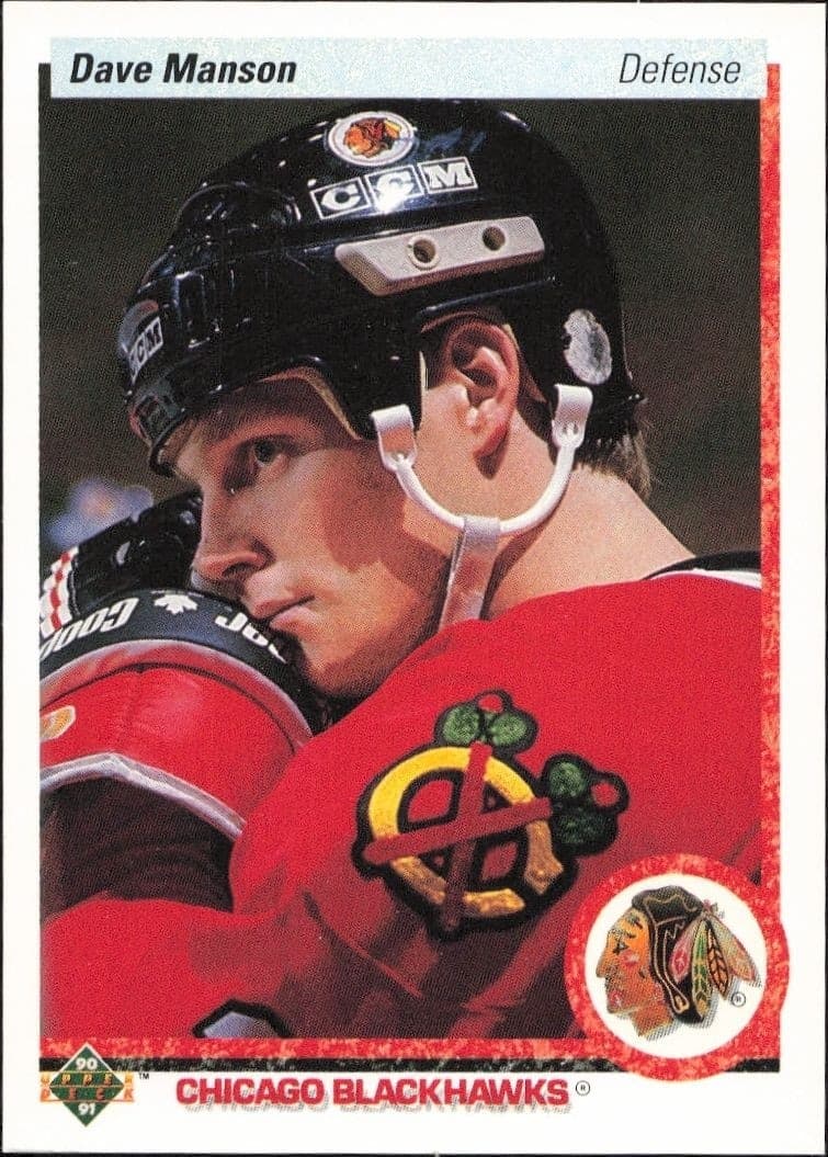 1990-91 Upper Deck Dave Manson #85 hockey trading card front