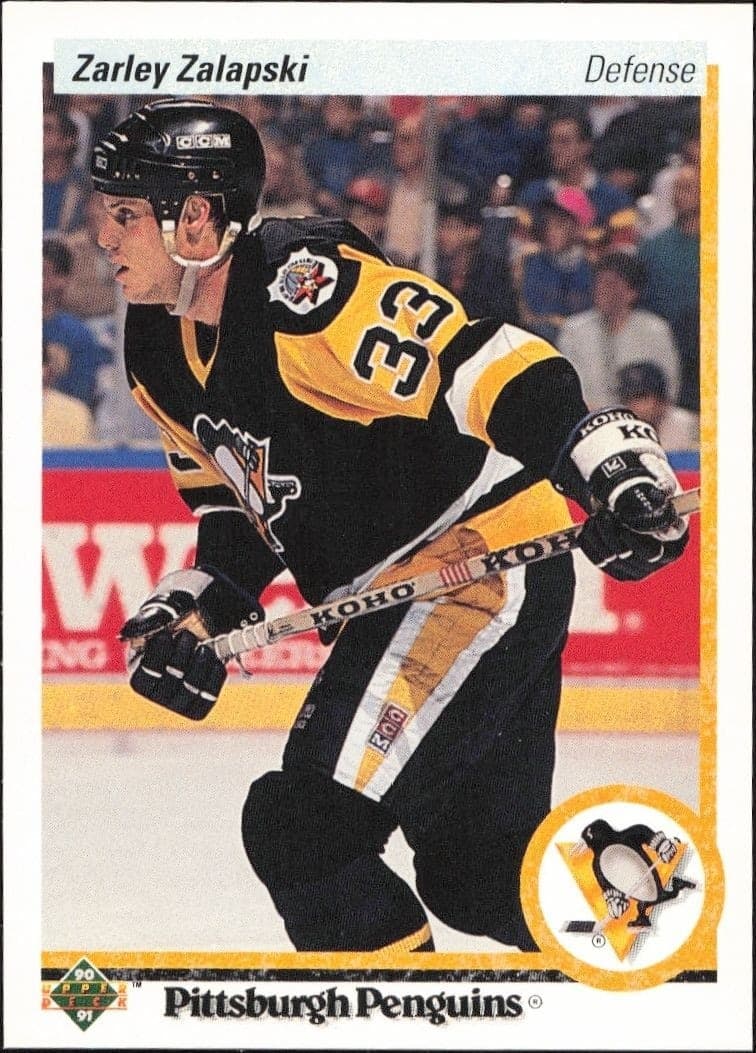 1990-91 Upper Deck Zarley Zalapski #33 hockey trading card front