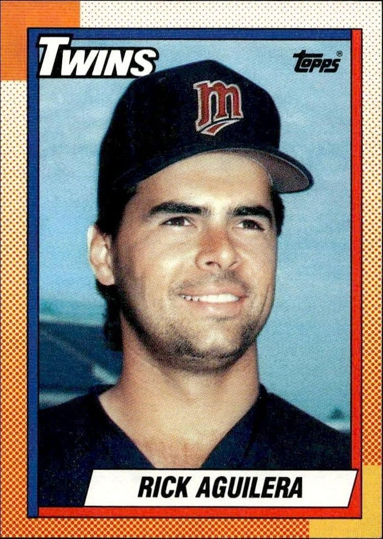 1990 Topps Rick Aguilera #711 trading card