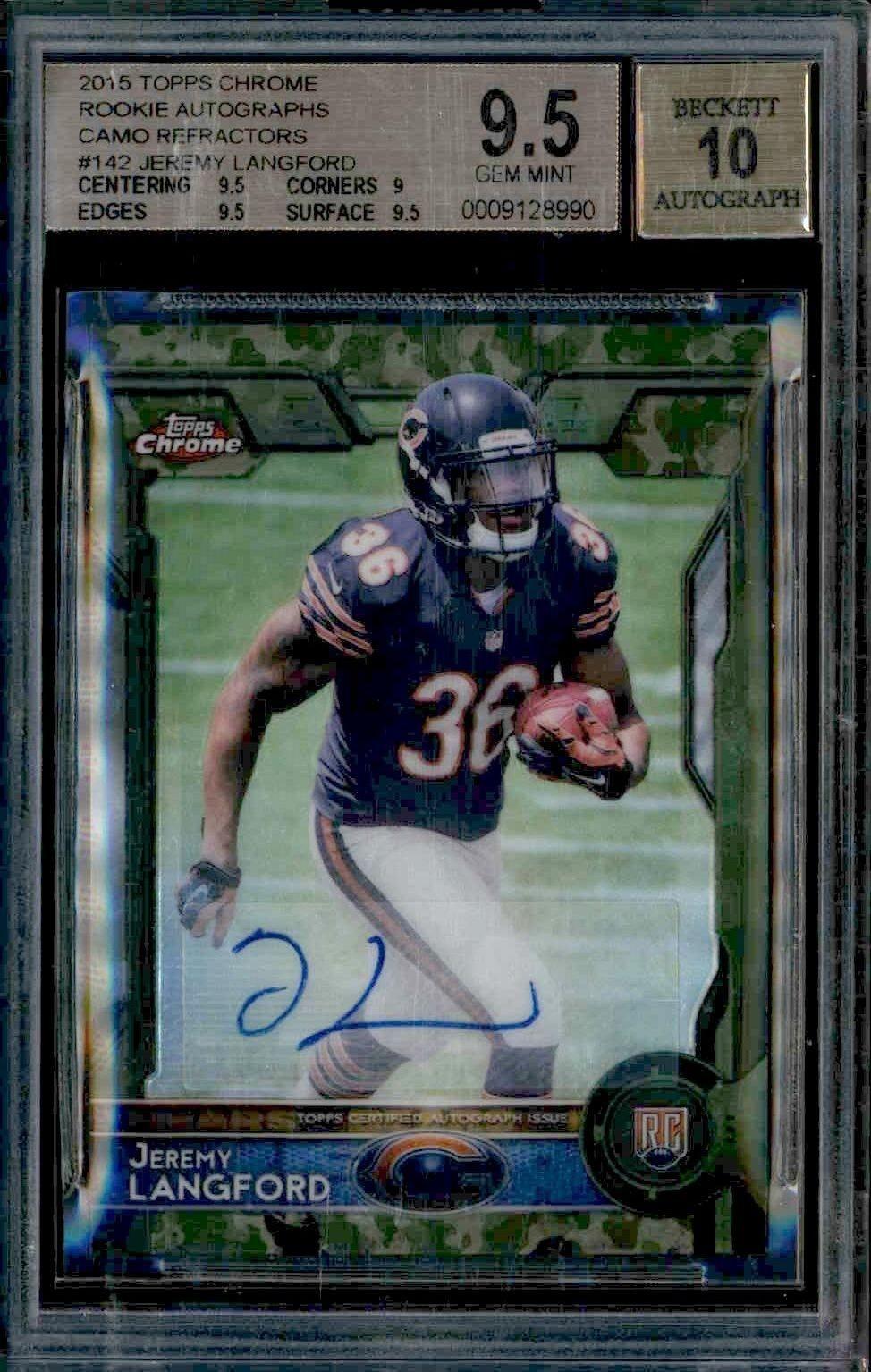 2015 Topps Chrome Jeremy Langford #142 trading card