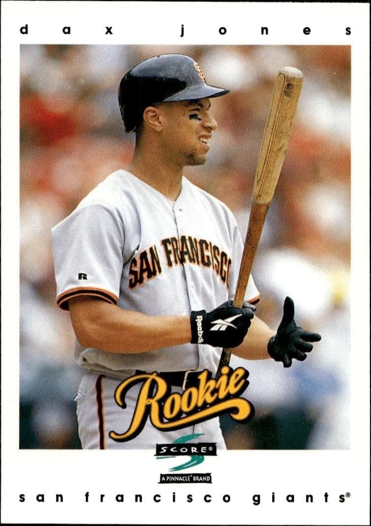 1997 Pinnacle Score Dax Jones #323 baseball trading card front