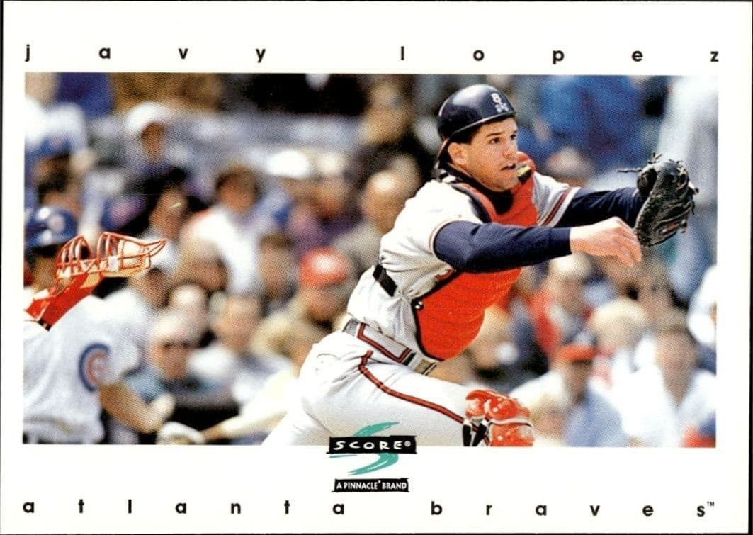 1997 Pinnacle Score Javy Lopez #105 baseball trading card front