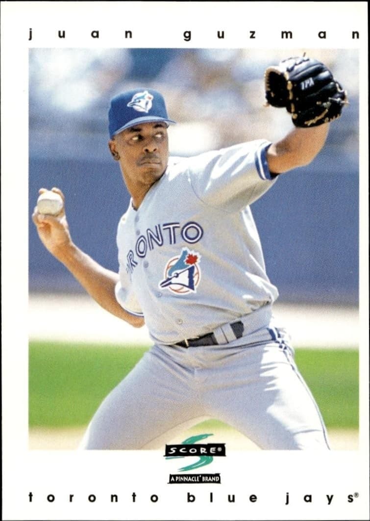 1997 Pinnacle Score Juan Guzman #83 baseball trading card front