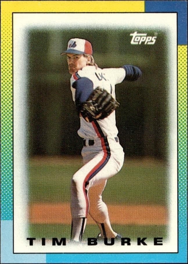 1990 Topps Minis Tim Burke #61 trading card