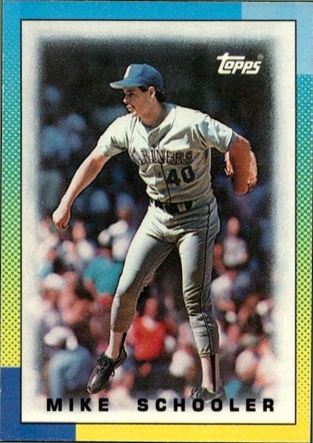 1990 Topps Minis Mike Schooler #35 trading card